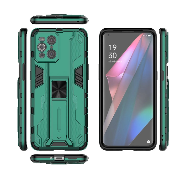 For OPPO Find X3 Supersonic PC + TPU Shock-proof Protective Case with Holder