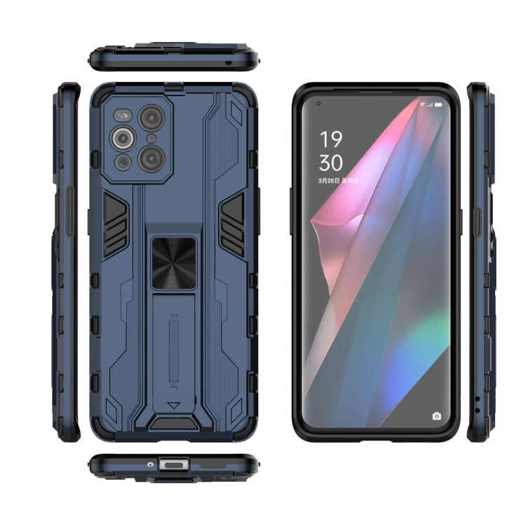 For OPPO Find X3 Supersonic PC + TPU Shock-proof Protective Case with Holder