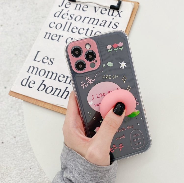 For iPhone 11 Painted Pattern TPU Straight Edge Fine Hole Protective Case