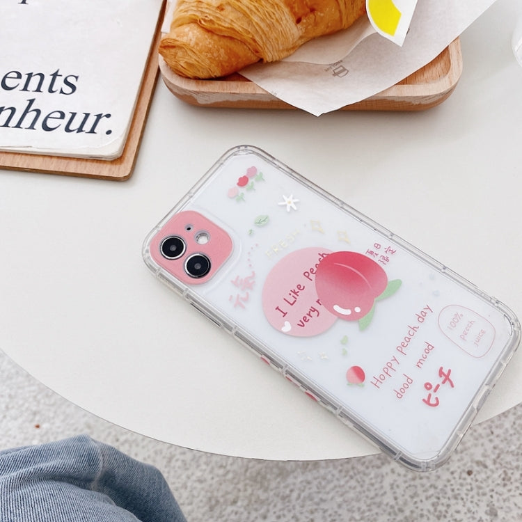 For iPhone 11 Painted Pattern TPU Straight Edge Fine Hole Protective Case