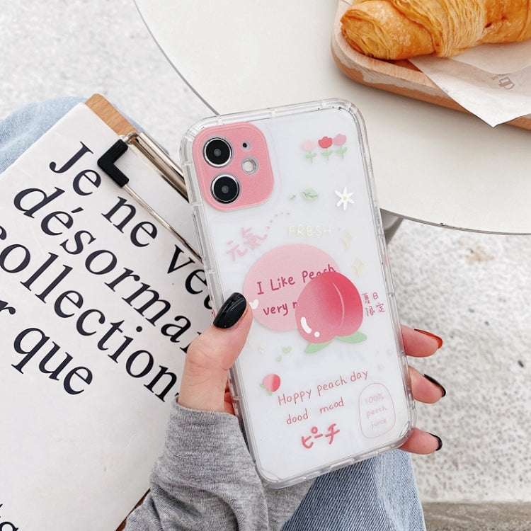 For iPhone 11 Pro Max Painted Pattern TPU Straight Edge Fine Hole Protective Case