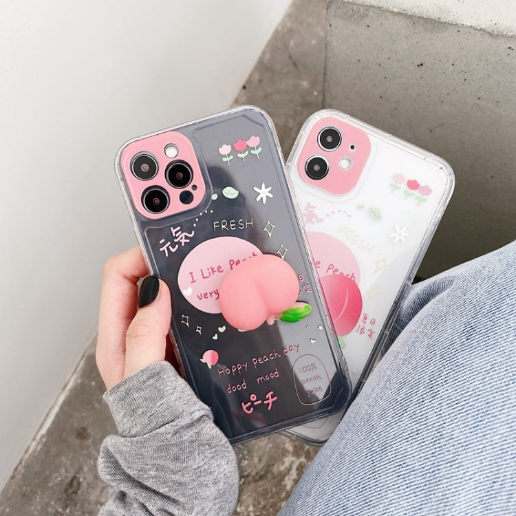 For iPhone 12 mini Painted Pattern TPU Straight Edge Fine Hole Protective Case