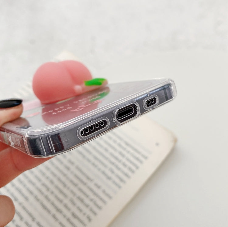 For iPhone 12 Pro Max Painted Pattern TPU Straight Edge Fine Hole Protective Case