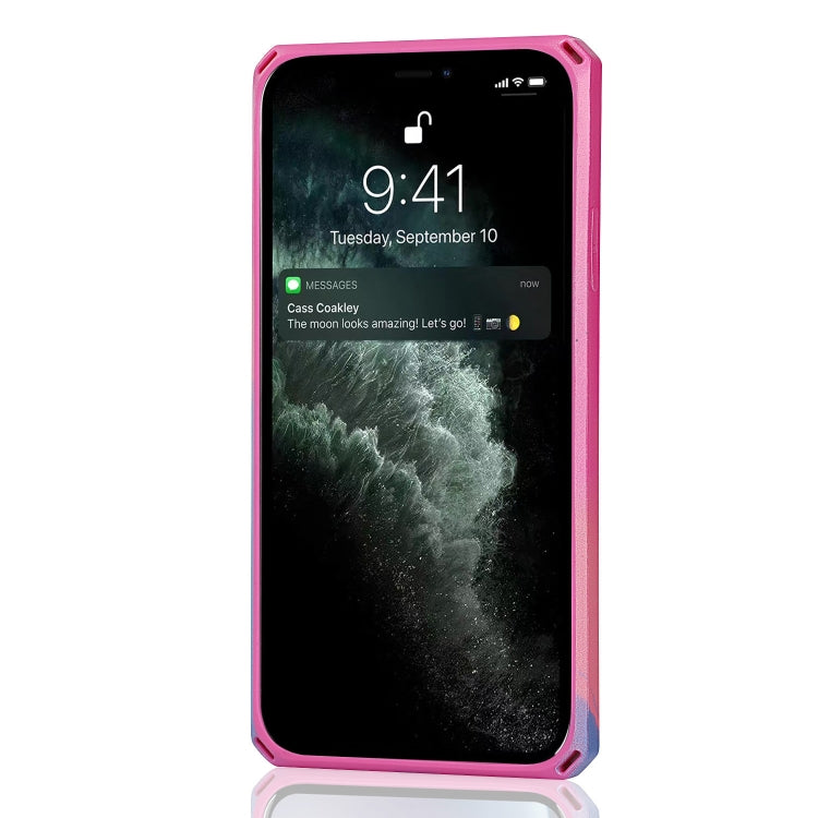 For iPhone 11 Pro Max Watercolor Painted Armor Shockproof PC Hard Case with Card Slot