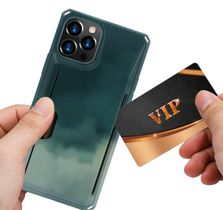 For iPhone 12 Pro Max Watercolor Painted Armor Shockproof PC Hard Case with Card Slot