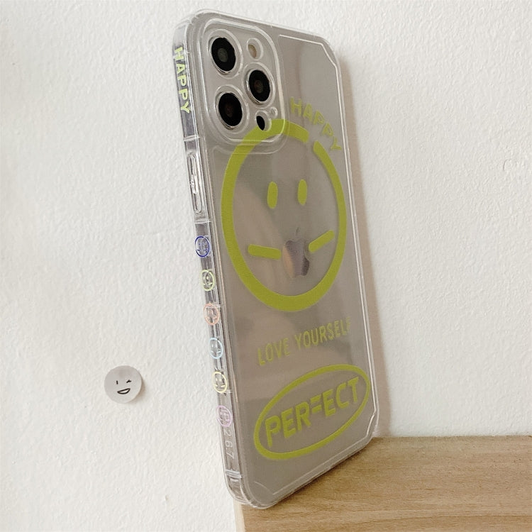 For iPhone 11 Shockproof Side Painting Expression Pattern Transparent TPU Protective Case