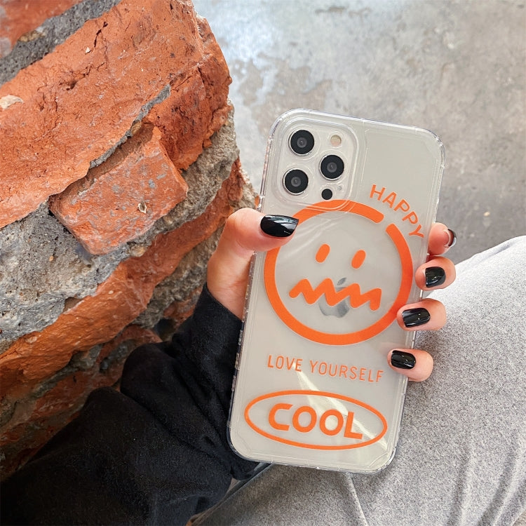 For iPhone 11 Shockproof Side Painting Expression Pattern Transparent TPU Protective Case