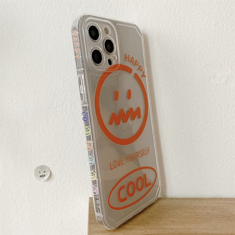 For iPhone 11 Shockproof Side Painting Expression Pattern Transparent TPU Protective Case