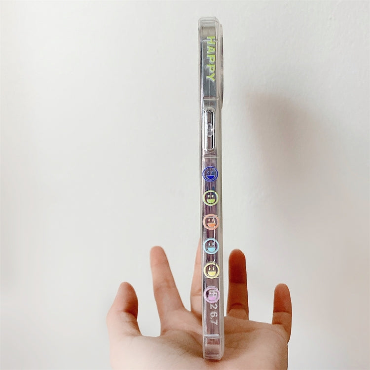 For iPhone 11 Shockproof Side Painting Expression Pattern Transparent TPU Protective Case