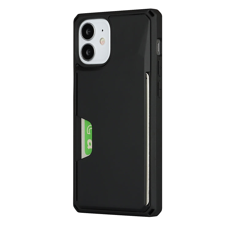 For iPhone 12 mini Armor Shockproof TPU + PC Hard Case with Card Slot Holder
