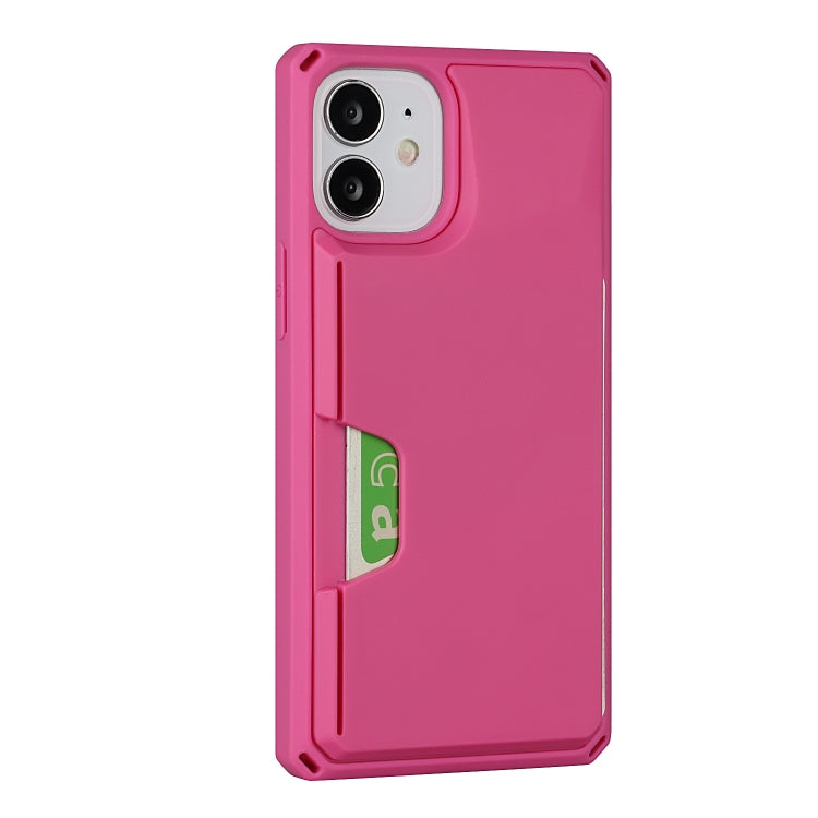 For iPhone 12 mini Armor Shockproof TPU + PC Hard Case with Card Slot Holder