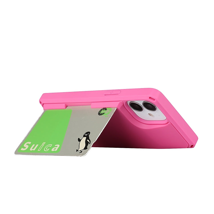 For iPhone 12 mini Armor Shockproof TPU + PC Hard Case with Card Slot Holder