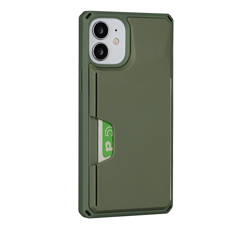 For iPhone 12 mini Armor Shockproof TPU + PC Hard Case with Card Slot Holder