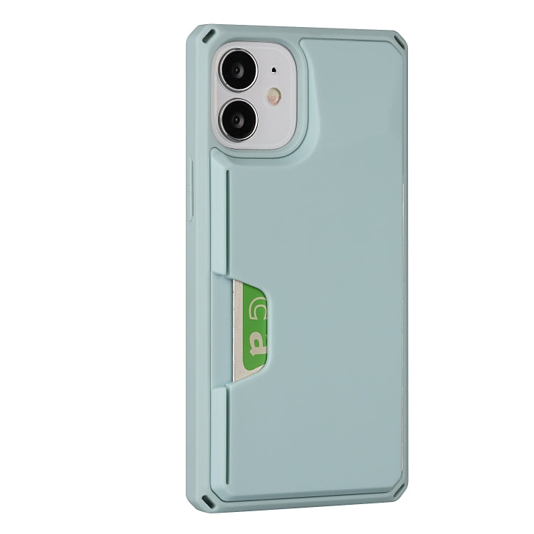 For iPhone 12 mini Armor Shockproof TPU + PC Hard Case with Card Slot Holder