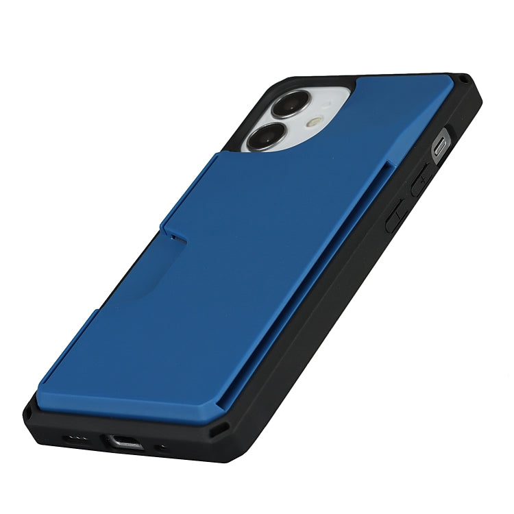 For iPhone 12 mini Armor Shockproof TPU + PC Hard Case with Card Slot Holder