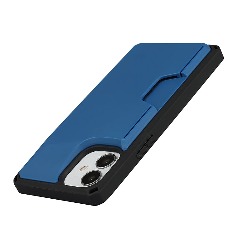For iPhone 12 mini Armor Shockproof TPU + PC Hard Case with Card Slot Holder