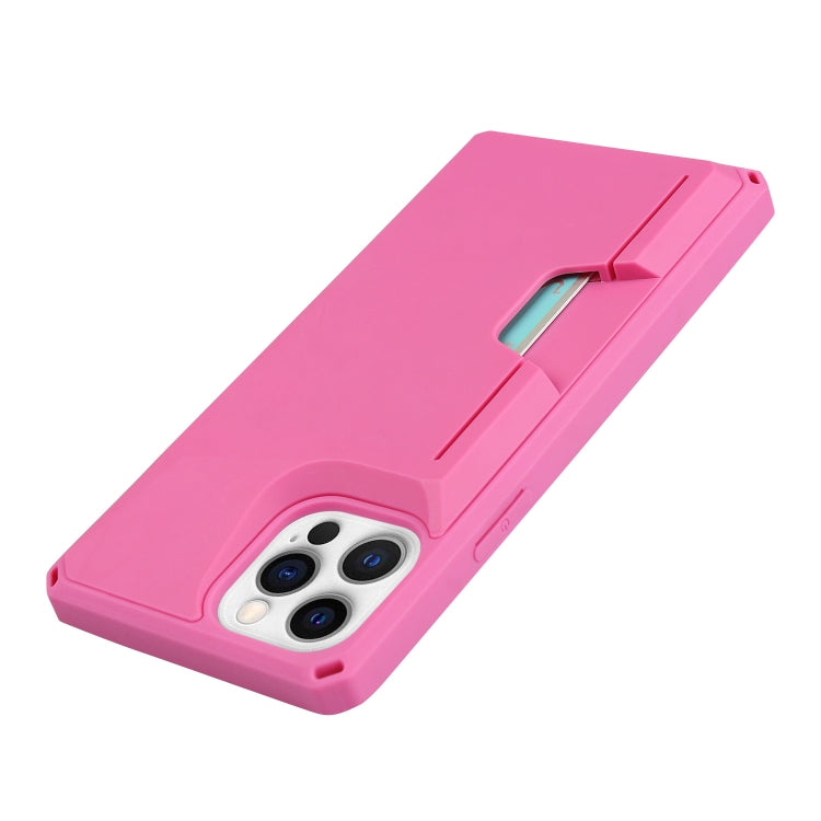 For iPhone 12 / 12 Pro Armor Shockproof TPU + PC Hard Case with Card Slot Holder
