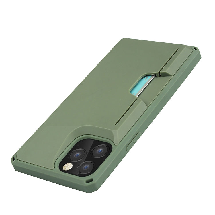 For iPhone 12 / 12 Pro Armor Shockproof TPU + PC Hard Case with Card Slot Holder