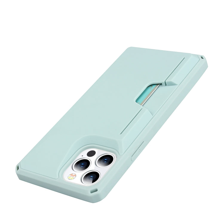 For iPhone 12 / 12 Pro Armor Shockproof TPU + PC Hard Case with Card Slot Holder