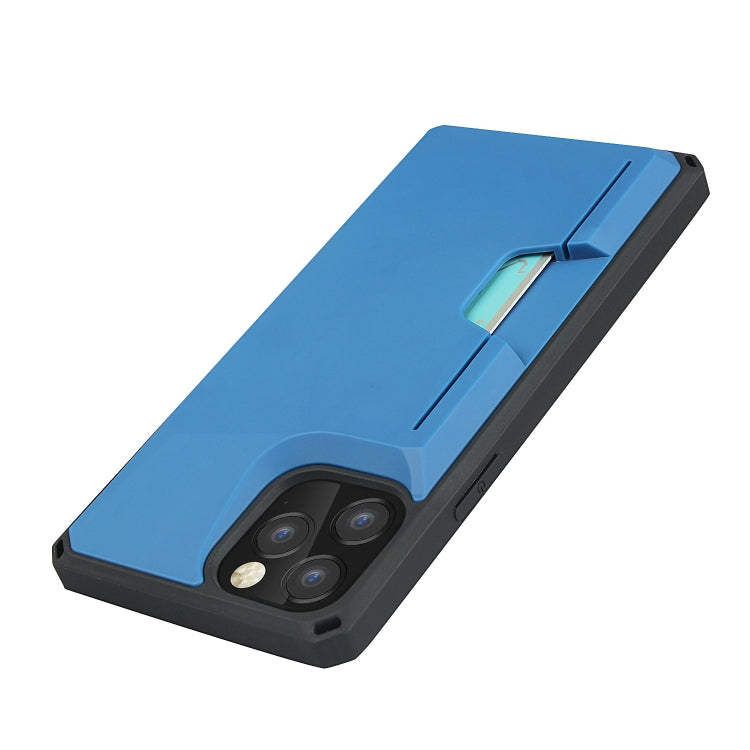 For iPhone 12 / 12 Pro Armor Shockproof TPU + PC Hard Case with Card Slot Holder