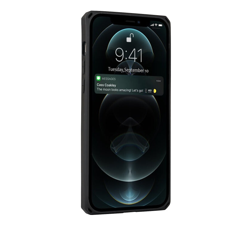 For iPhone 12 Pro Max Armor Shockproof TPU + PC Hard Case with Card Slot Holder