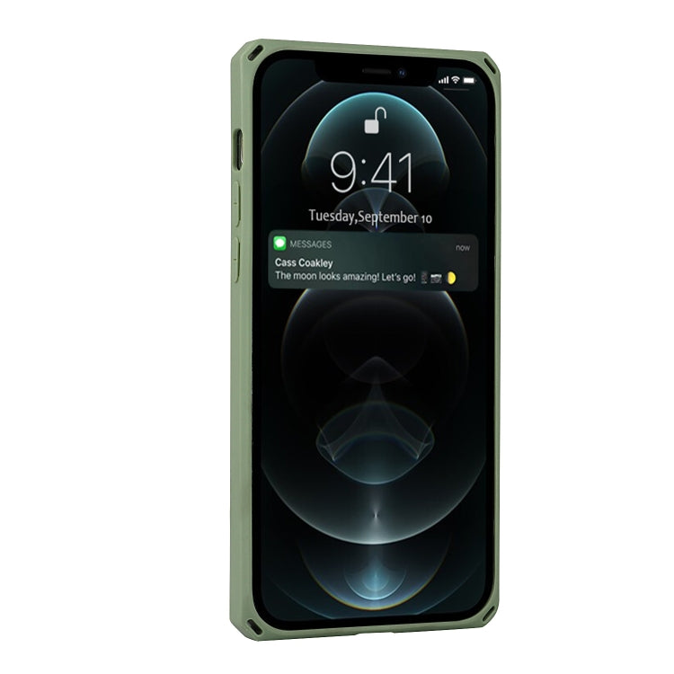 For iPhone 12 Pro Max Armor Shockproof TPU + PC Hard Case with Card Slot Holder