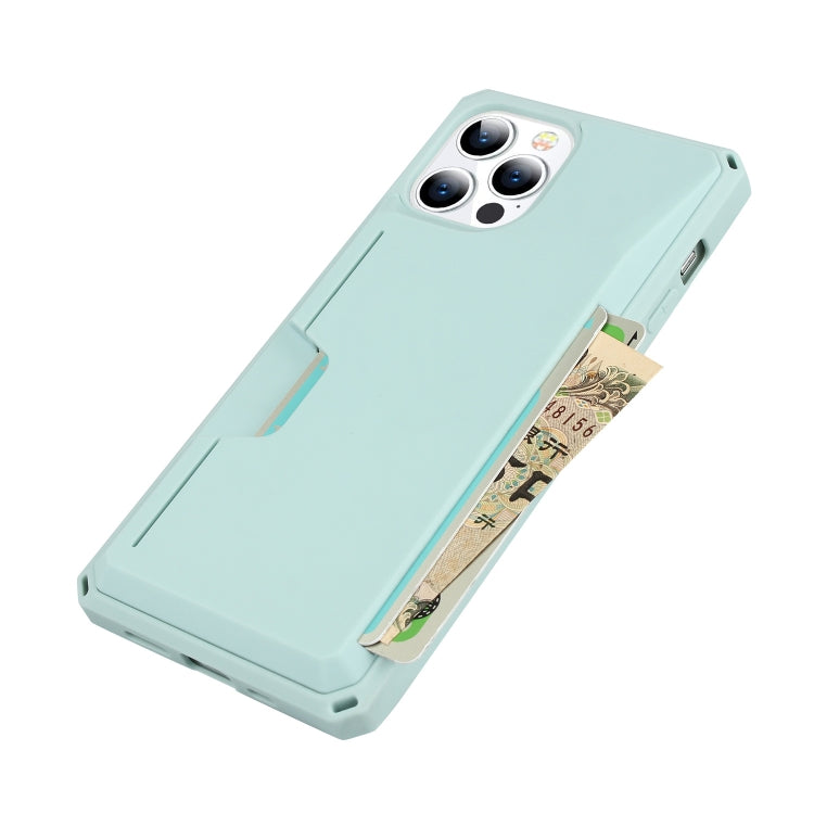 For iPhone 12 Pro Max Armor Shockproof TPU + PC Hard Case with Card Slot Holder