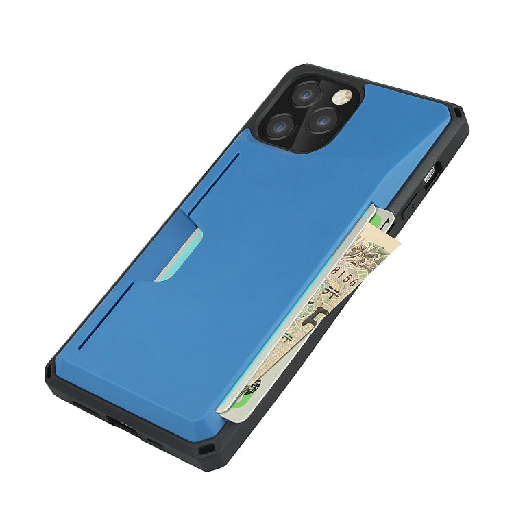 For iPhone 12 Pro Max Armor Shockproof TPU + PC Hard Case with Card Slot Holder