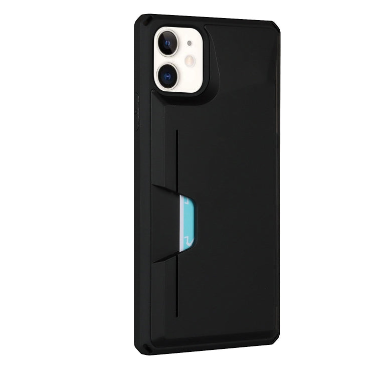 For iPhone 11 Armor Shockproof TPU + PC Hard Case with Card Slot Holder