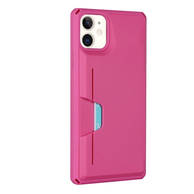For iPhone 11 Armor Shockproof TPU + PC Hard Case with Card Slot Holder