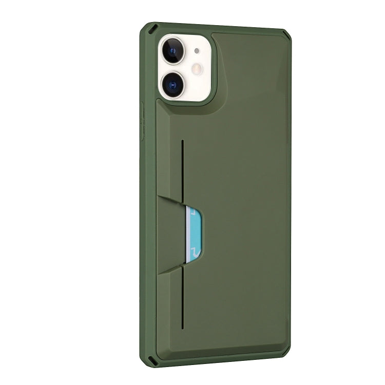 For iPhone 11 Armor Shockproof TPU + PC Hard Case with Card Slot Holder