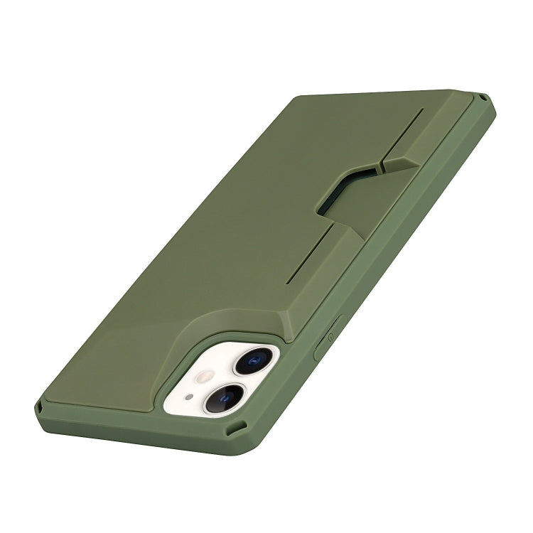 For iPhone 11 Armor Shockproof TPU + PC Hard Case with Card Slot Holder