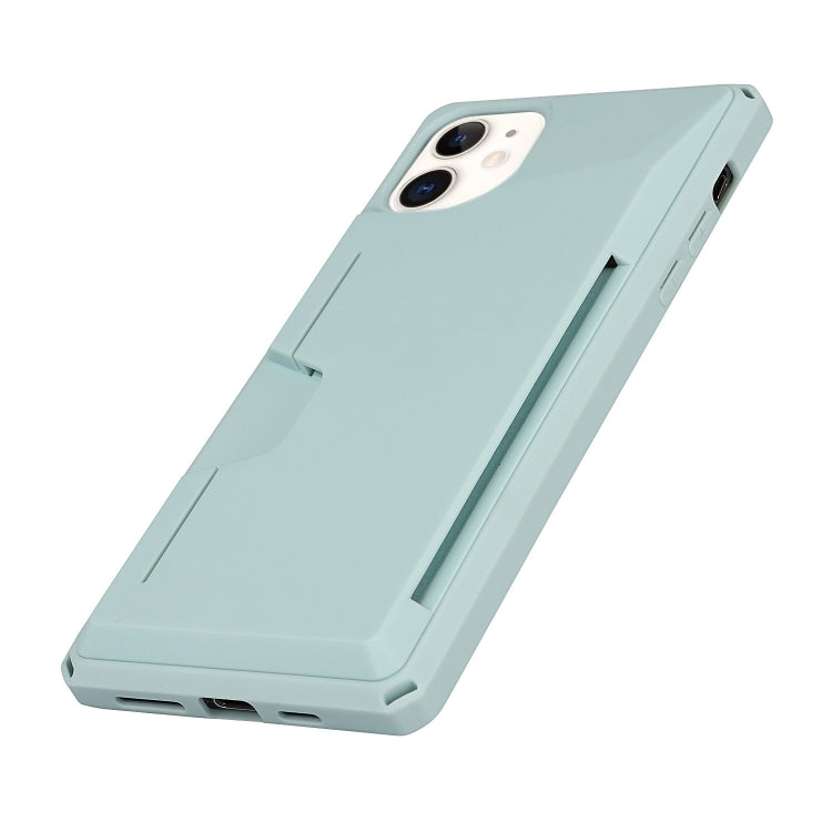 For iPhone 11 Armor Shockproof TPU + PC Hard Case with Card Slot Holder