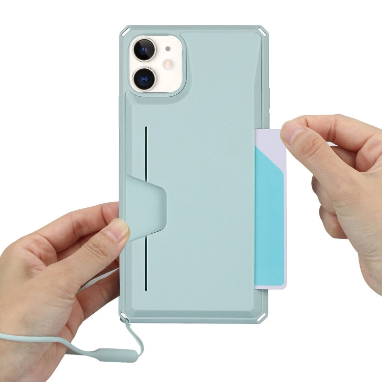 For iPhone 11 Armor Shockproof TPU + PC Hard Case with Card Slot Holder