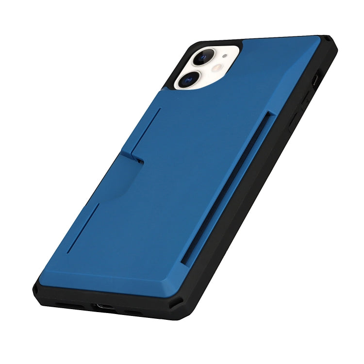 For iPhone 11 Armor Shockproof TPU + PC Hard Case with Card Slot Holder
