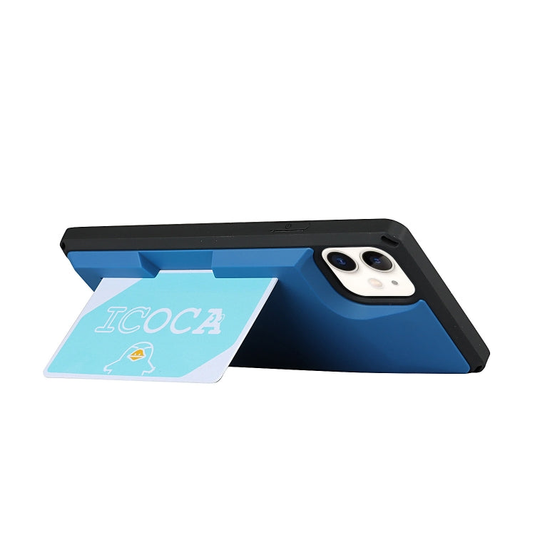 For iPhone 11 Armor Shockproof TPU + PC Hard Case with Card Slot Holder