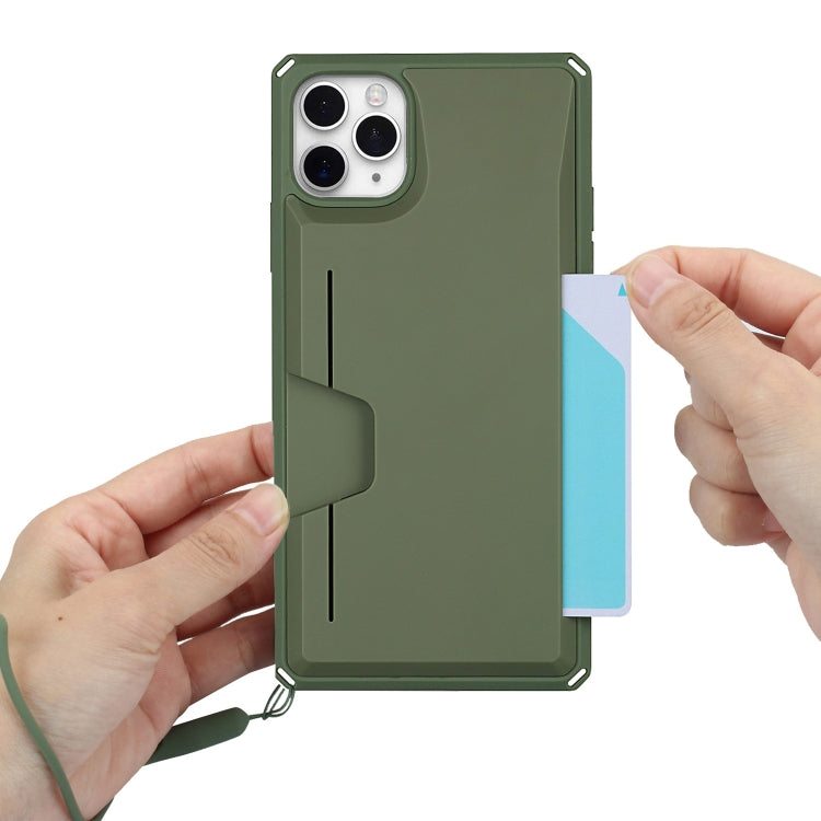 For iPhone 11 Pro Armor Shockproof TPU + PC Hard Case with Card Slot Holder