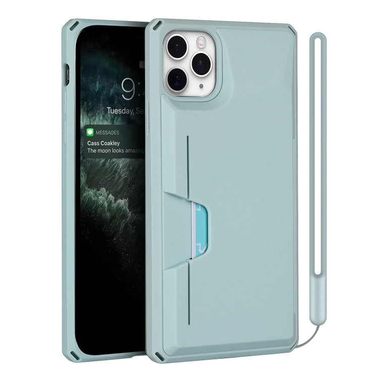 For iPhone 11 Pro Armor Shockproof TPU + PC Hard Case with Card Slot Holder