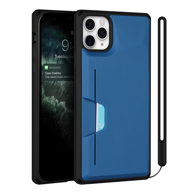 For iPhone 11 Pro Armor Shockproof TPU + PC Hard Case with Card Slot Holder