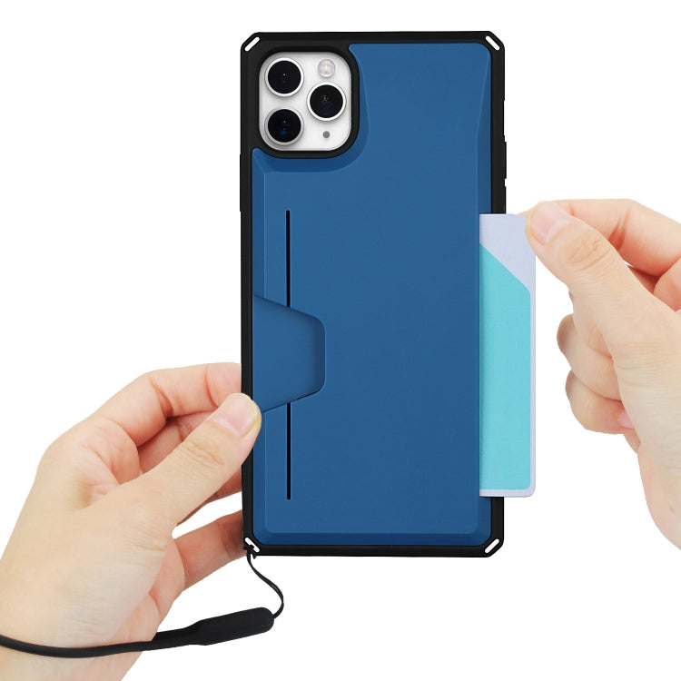 For iPhone 11 Pro Armor Shockproof TPU + PC Hard Case with Card Slot Holder