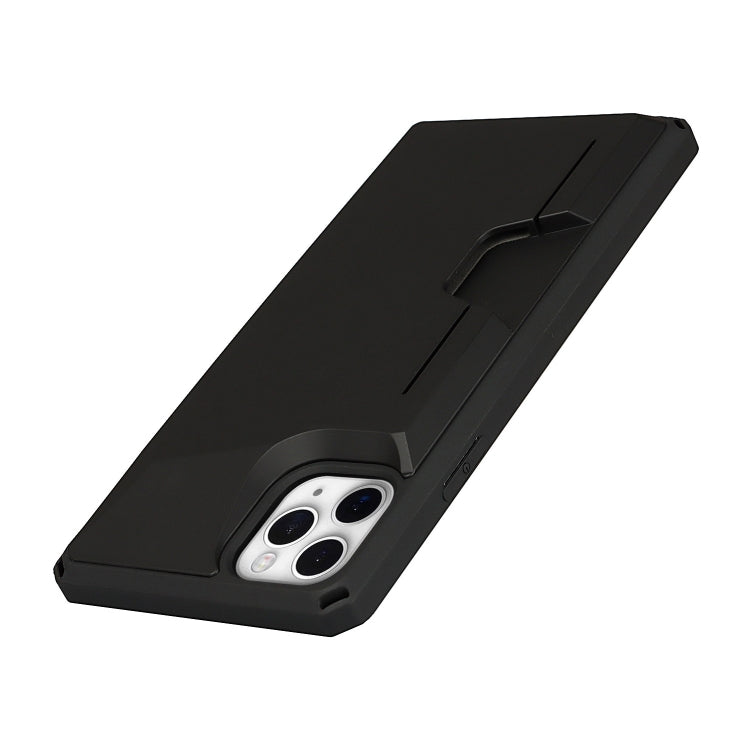 For iPhone 11 Pro Max Armor Shockproof TPU + PC Hard Case with Card Slot Holder