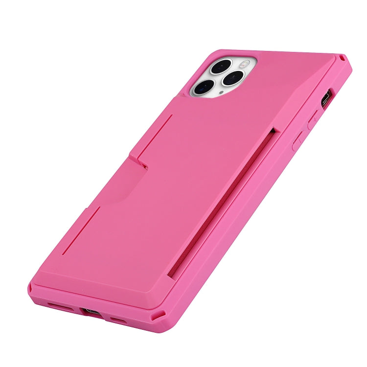 For iPhone 11 Pro Max Armor Shockproof TPU + PC Hard Case with Card Slot Holder