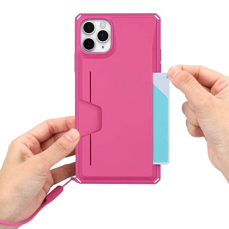For iPhone 11 Pro Max Armor Shockproof TPU + PC Hard Case with Card Slot Holder