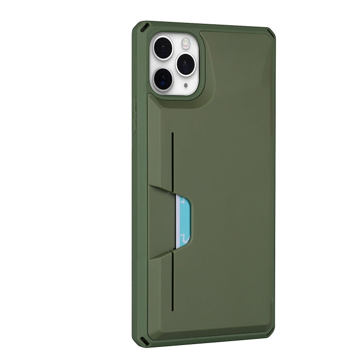 For iPhone 11 Pro Max Armor Shockproof TPU + PC Hard Case with Card Slot Holder
