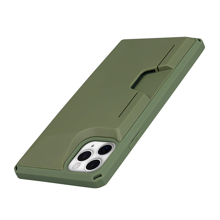 For iPhone 11 Pro Max Armor Shockproof TPU + PC Hard Case with Card Slot Holder