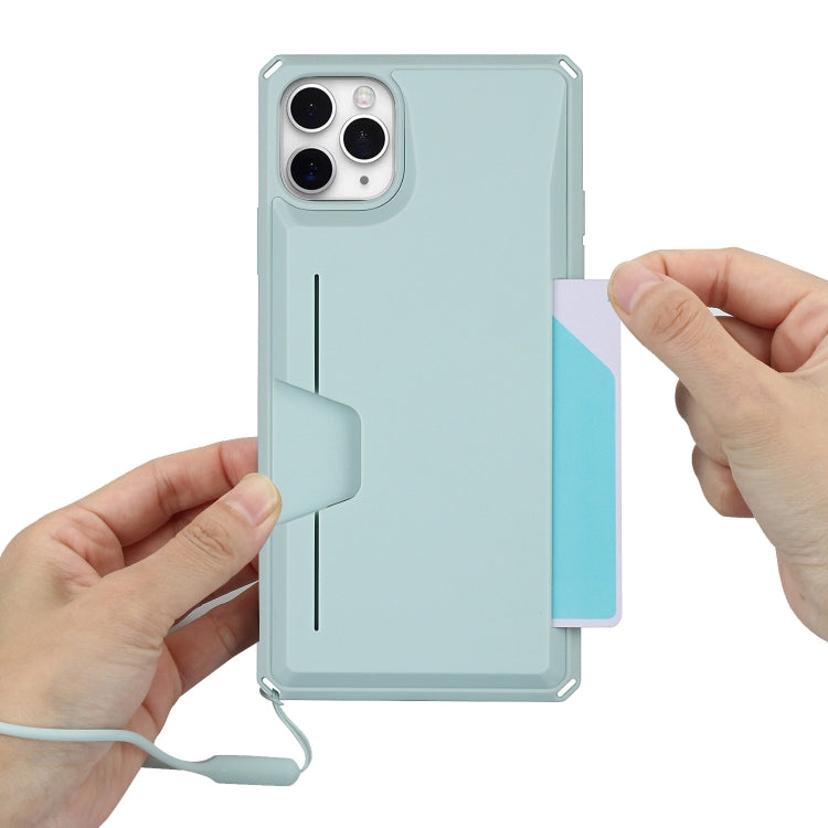 For iPhone 11 Pro Max Armor Shockproof TPU + PC Hard Case with Card Slot Holder