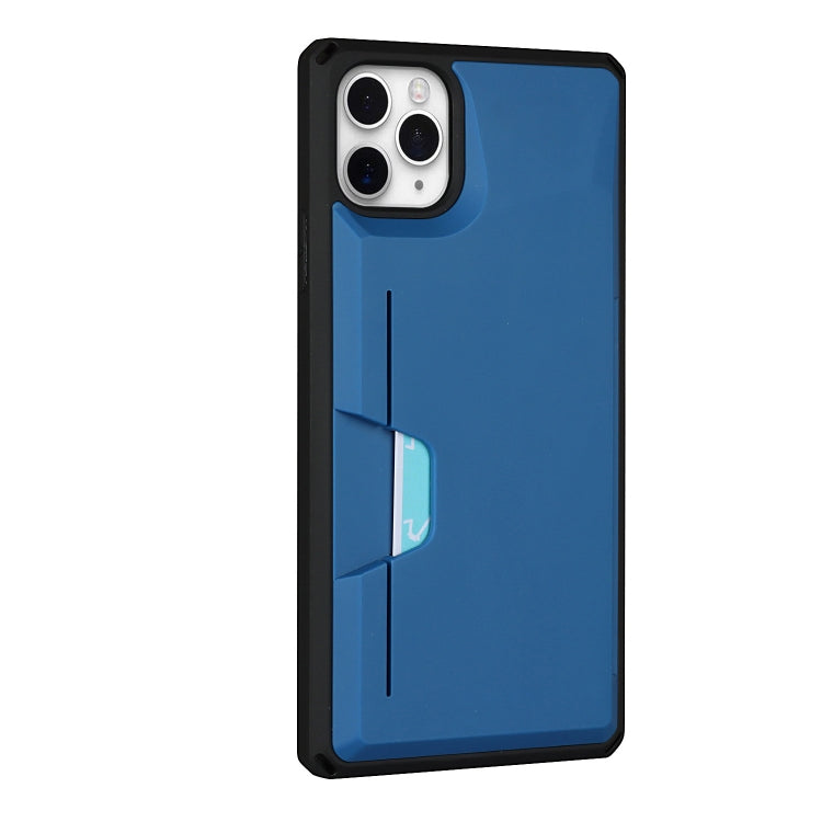 For iPhone 11 Pro Max Armor Shockproof TPU + PC Hard Case with Card Slot Holder