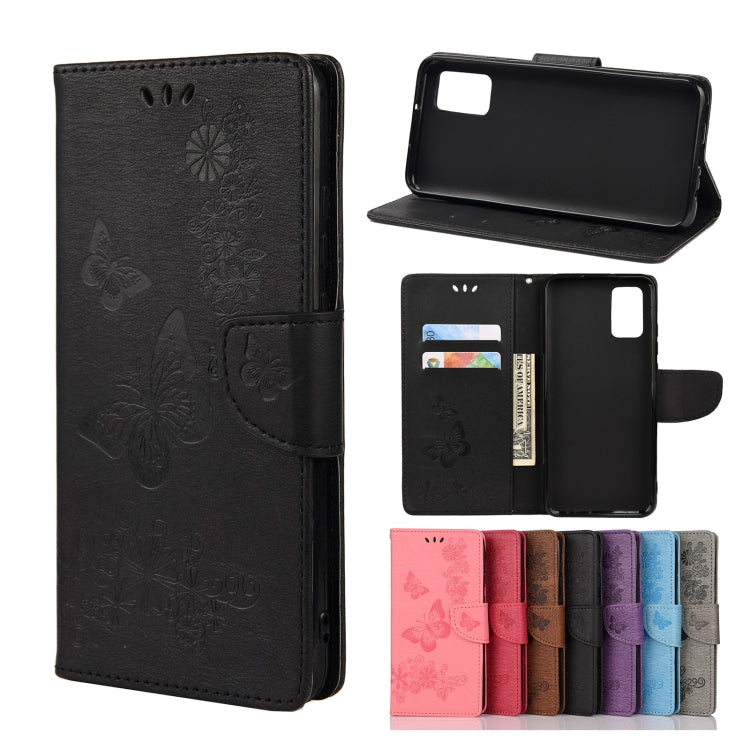 For Samsung Galaxy A32 5G Butterflies Embossing Horizontal Flip Leather Case with Holder & Card Slots & Wallet