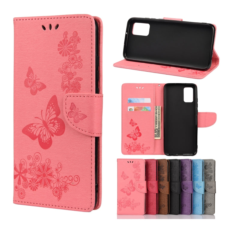 For Samsung Galaxy A32 5G Butterflies Embossing Horizontal Flip Leather Case with Holder & Card Slots & Wallet