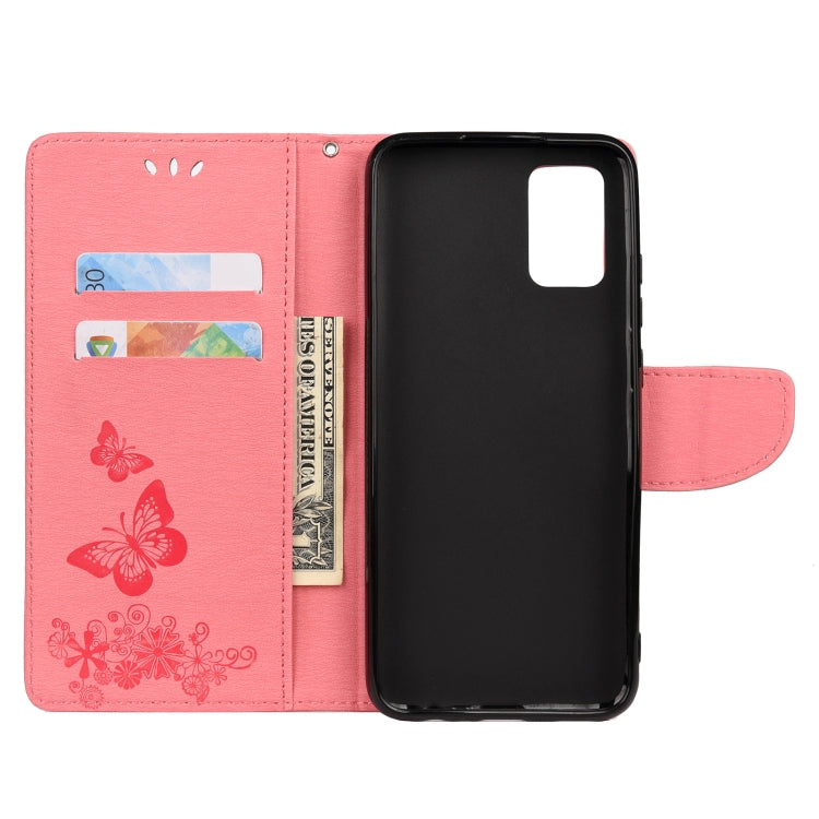 For Samsung Galaxy A32 5G Butterflies Embossing Horizontal Flip Leather Case with Holder & Card Slots & Wallet